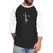Load image into Gallery viewer, Faith - Baseball T-Shirt - black/white
