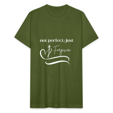 Load image into Gallery viewer, Forgiven Unisex Jersey T-Shirt by Bella + Canvas - olive