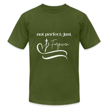 Load image into Gallery viewer, Forgiven Unisex Jersey T-Shirt by Bella + Canvas - olive