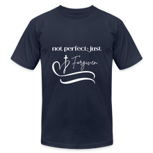 Load image into Gallery viewer, Forgiven Unisex Jersey T-Shirt by Bella + Canvas - navy