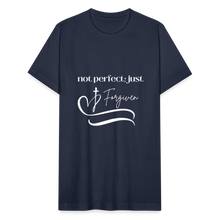 Load image into Gallery viewer, Forgiven Unisex Jersey T-Shirt by Bella + Canvas - navy
