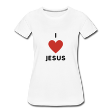 Load image into Gallery viewer, I 💗 Jesus Women’s Premium T-Shirt - white