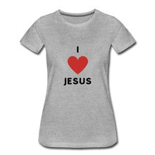 Load image into Gallery viewer, I 💗 Jesus Women’s Premium T-Shirt - heather gray