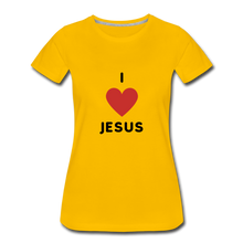 Load image into Gallery viewer, I 💗 Jesus Women’s Premium T-Shirt - sun yellow