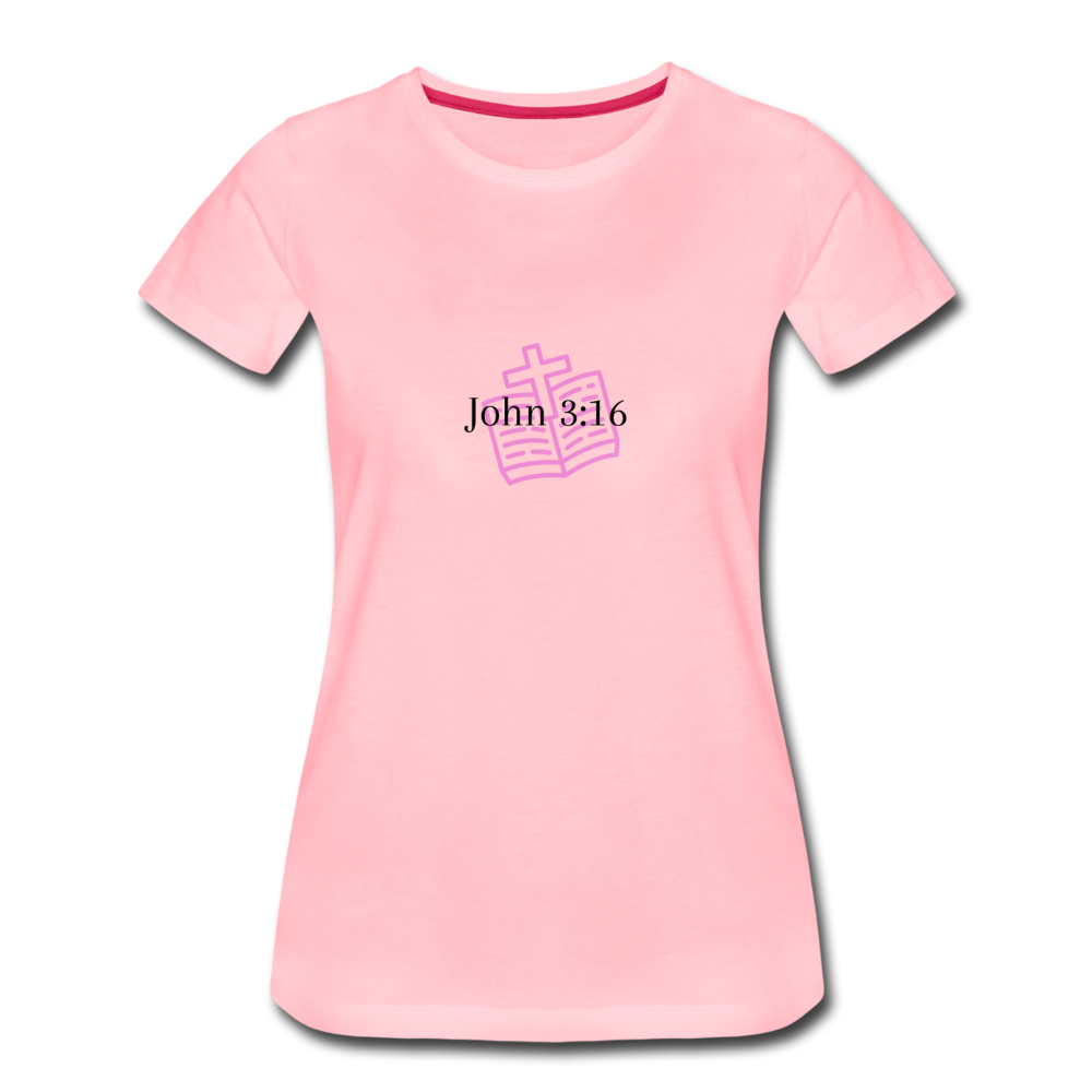 John 3:16 Women’s Premium T-Shirt - pink
