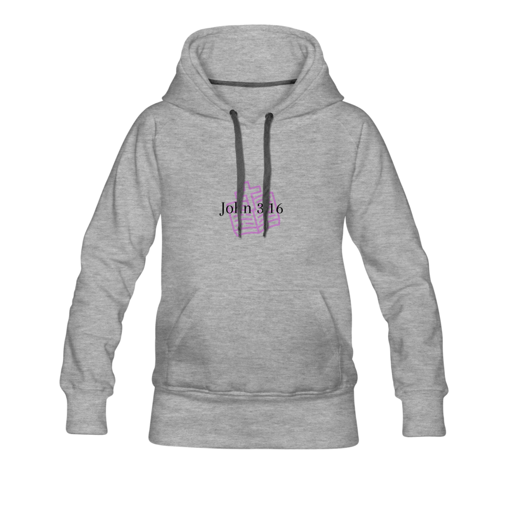 John 3:16 Women’s Premium Hoodie - heather gray