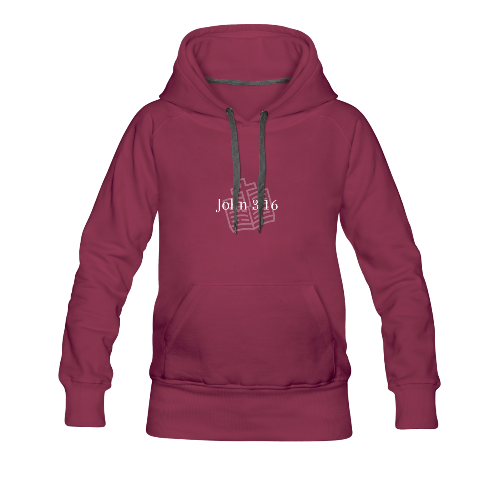 John 3:16 Women’s Premium Hoodie - burgundy