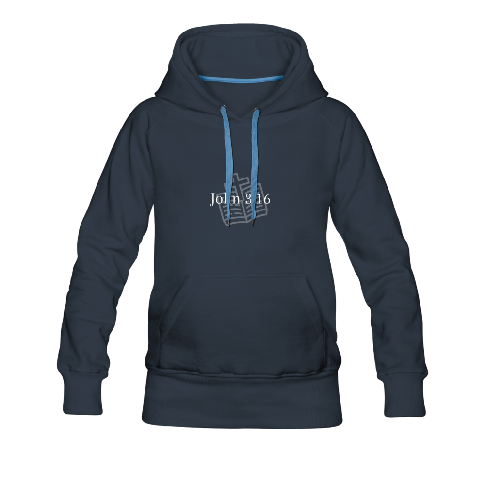 John 3:16 Women’s Premium Hoodie - navy