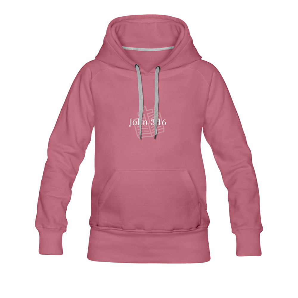 John 3:16 Women’s Premium Hoodie - mauve