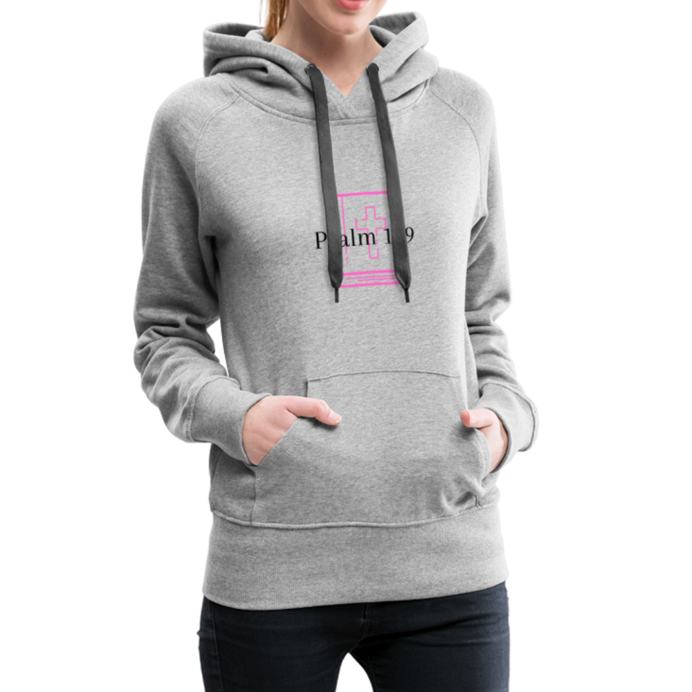 Psalm 139 (Pink) Women’s Premium Hoodie - heather gray