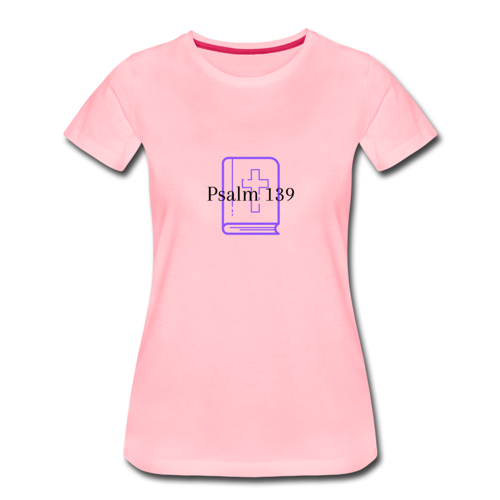 Psalm 139 (Purple) Women’s Premium T-Shirt - pink