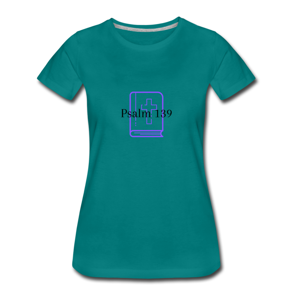 Psalm 139 (Purple) Women’s Premium T-Shirt - teal
