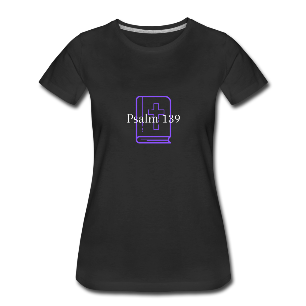 Psalm 139 (Purple) Women’s Premium T-Shirt - black