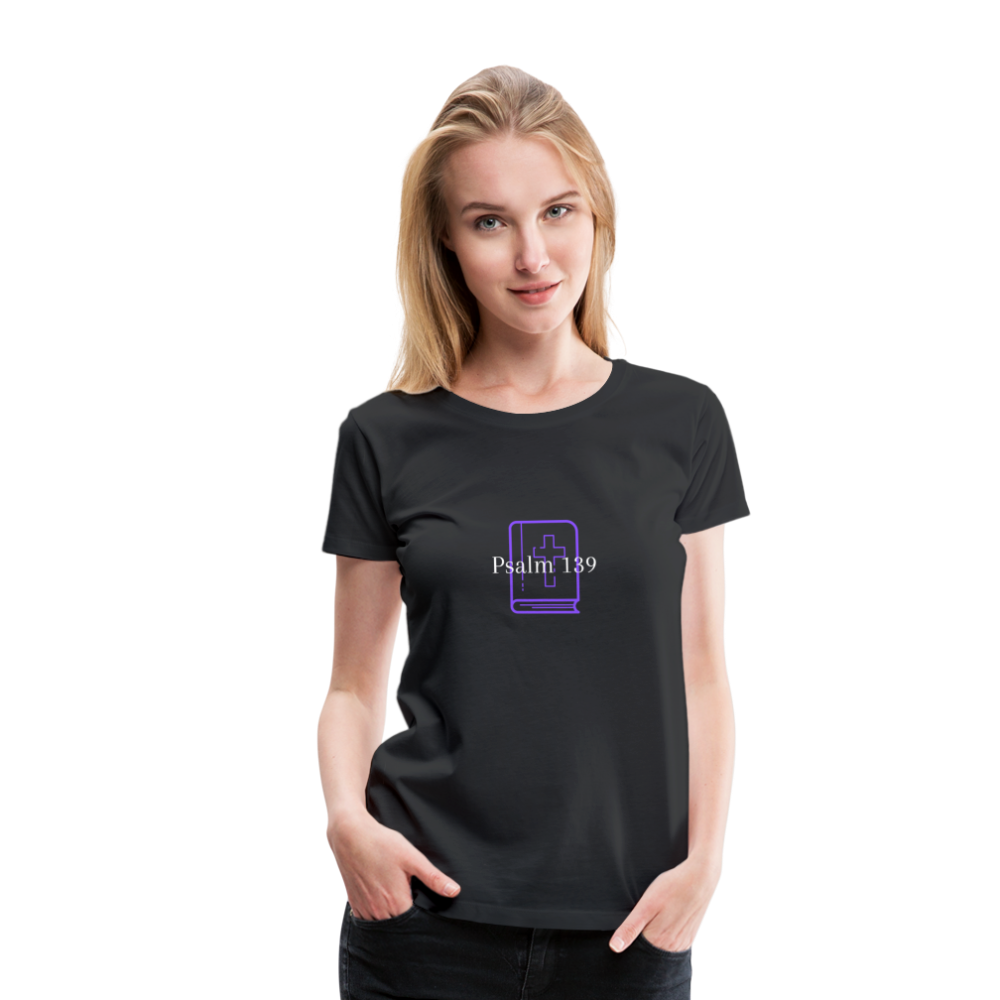 Psalm 139 (Purple) Women’s Premium T-Shirt - black