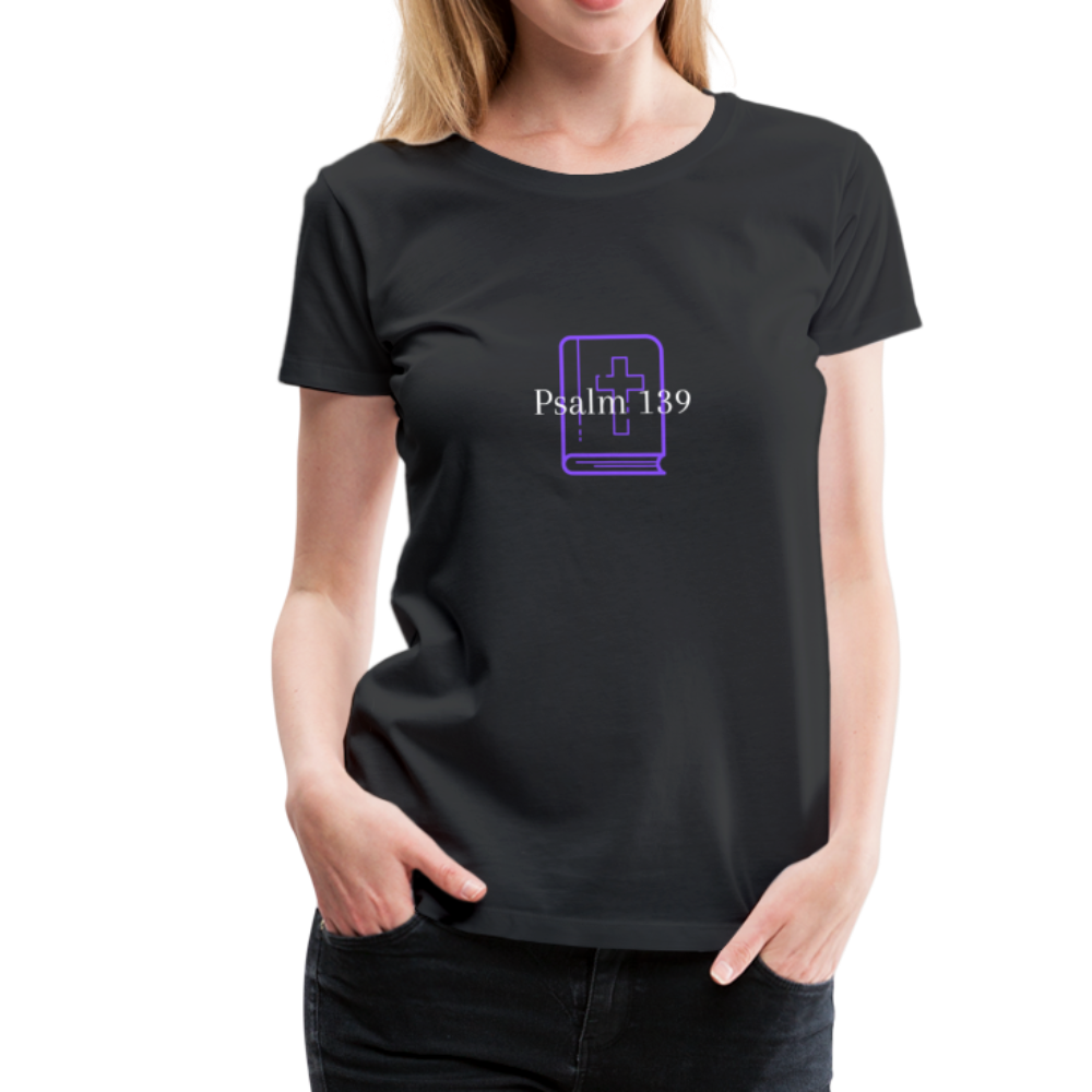 Psalm 139 (Purple) Women’s Premium T-Shirt - black