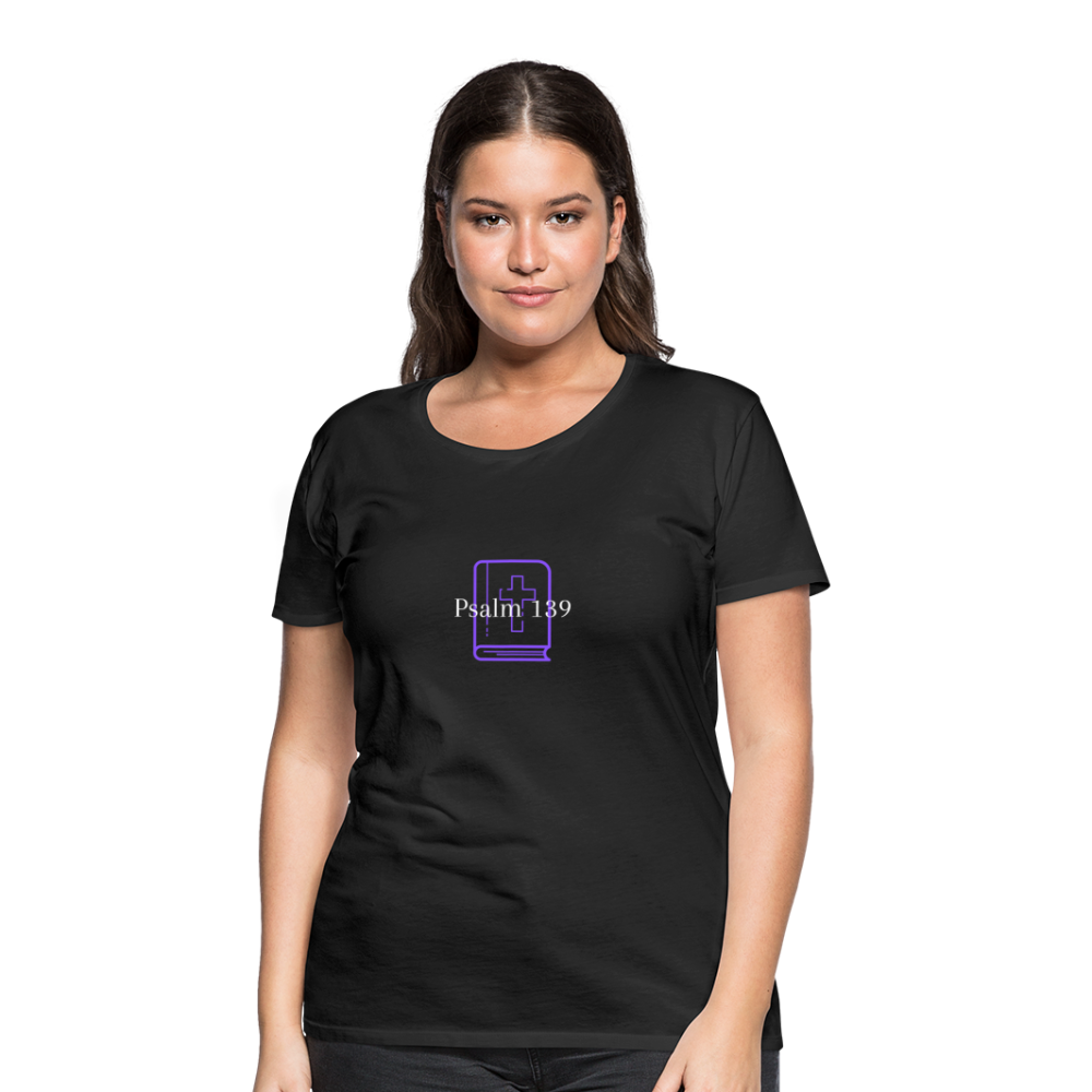 Psalm 139 (Purple) Women’s Premium T-Shirt - black