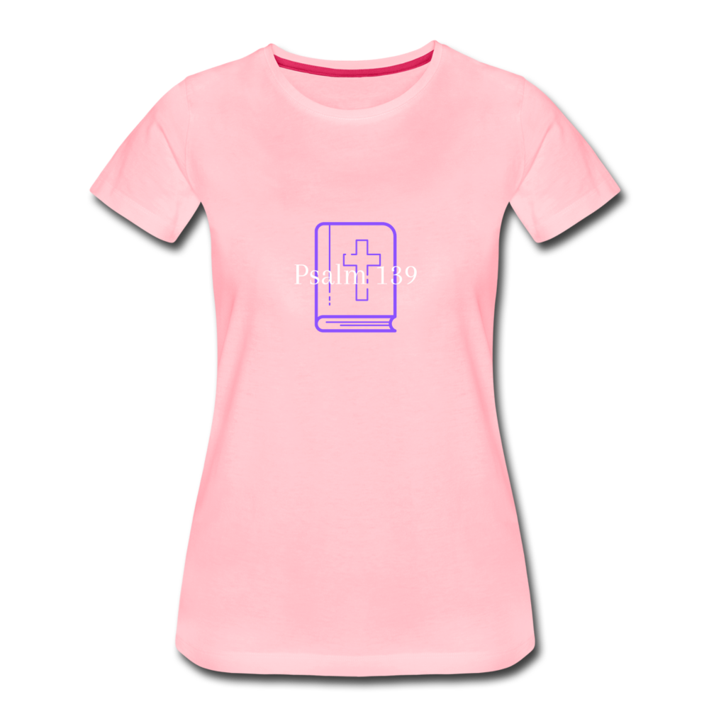 Psalm 139 (Purple) Women’s Premium T-Shirt - pink