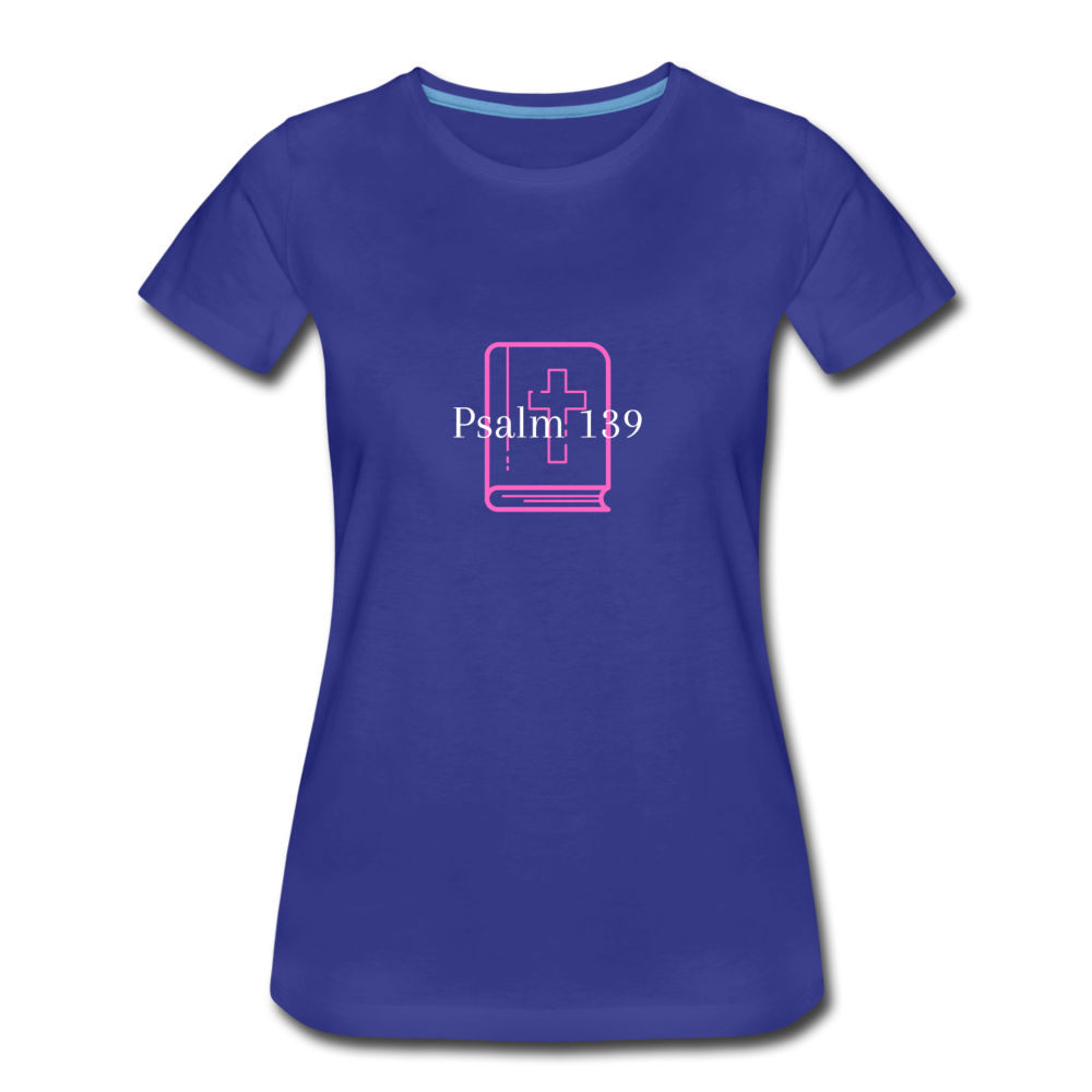 Psalm 139 (Pink & White) Women’s Premium T-Shirt - royal blue