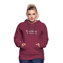 Load image into Gallery viewer, PrayMore WorryLess Women’s Premium Hoodie - burgundy