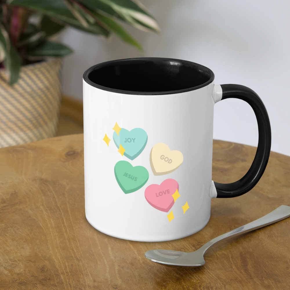 Heart of God Contrast Coffee Mug - white/black