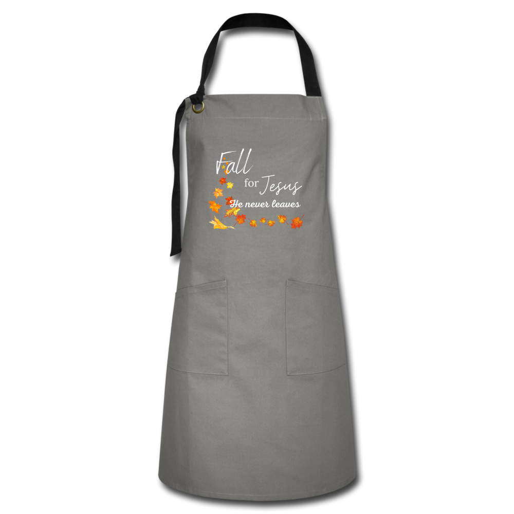 Fall For Jesus Artisan Apron - gray/black