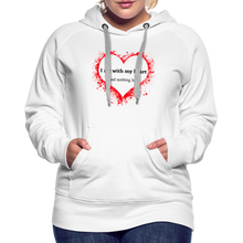 Load image into Gallery viewer, Act With Heart Women’s Premium Hoodie - white