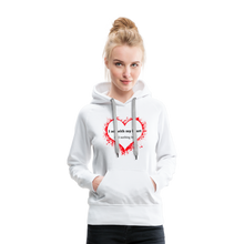 Load image into Gallery viewer, Act With Heart Women’s Premium Hoodie - white