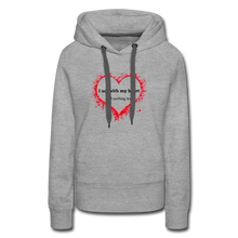 Load image into Gallery viewer, Act With Heart Women’s Premium Hoodie - heather gray
