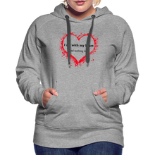 Load image into Gallery viewer, Act With Heart Women’s Premium Hoodie - heather gray