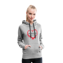 Load image into Gallery viewer, Act With Heart Women’s Premium Hoodie - heather gray