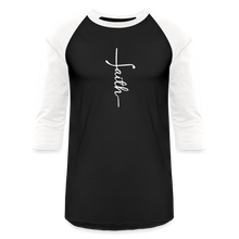 Load image into Gallery viewer, Faith - Baseball T-Shirt - black/white
