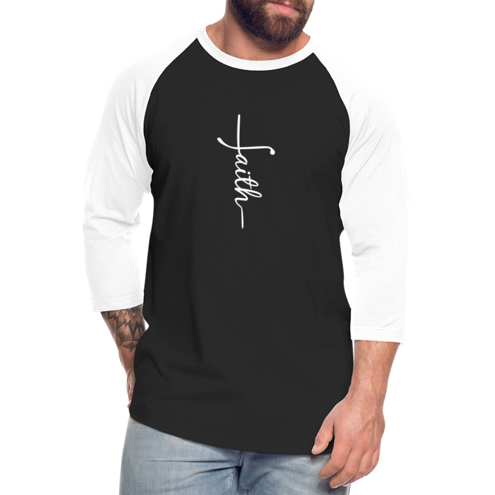 Faith - Baseball T-Shirt - black/white