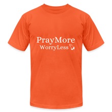 Load image into Gallery viewer, PrayMore WorryLess Unisex Jersey T-Shirt by Bella + Canvas - orange
