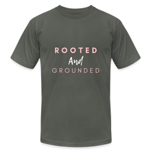 Load image into Gallery viewer, Rooted and Grounded Unisex Jersey T-Shirt by Bella + Canvas - asphalt
