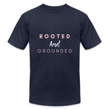 Load image into Gallery viewer, Rooted and Grounded Unisex Jersey T-Shirt by Bella + Canvas - navy
