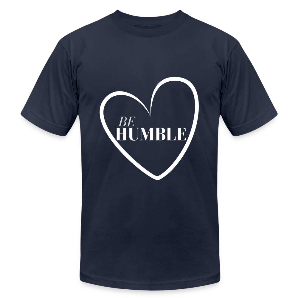 Be Humble Unisex Jersey T-Shirt by Bella + Canvas - navy