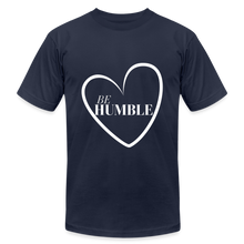 Load image into Gallery viewer, Be Humble Unisex Jersey T-Shirt by Bella + Canvas - navy
