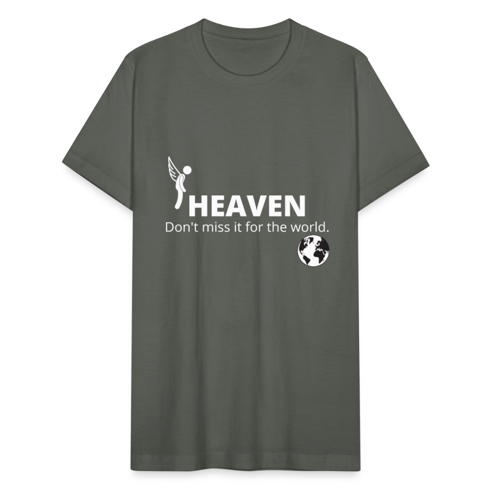 Heaven, Don't Miss It... Unisex Jersey T-Shirt by Bella + Canvas - asphalt