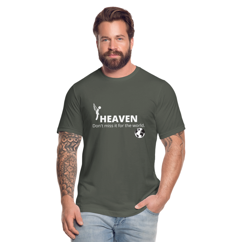 Heaven, Don't Miss It... Unisex Jersey T-Shirt by Bella + Canvas - asphalt