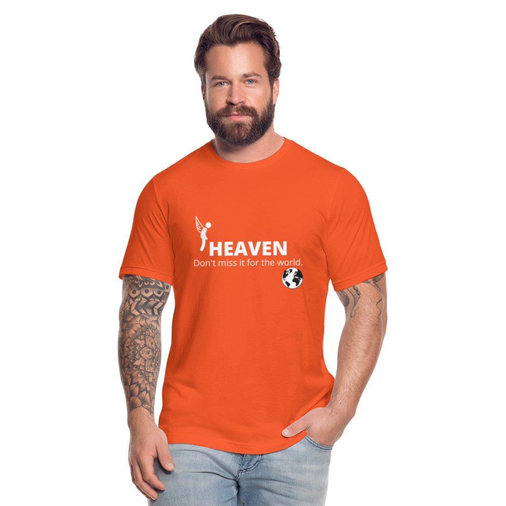Heaven, Don't Miss It... Unisex Jersey T-Shirt by Bella + Canvas - orange