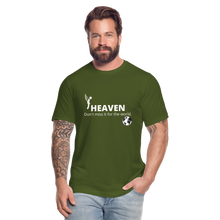 Load image into Gallery viewer, Heaven, Don&#39;t Miss It... Unisex Jersey T-Shirt by Bella + Canvas - olive
