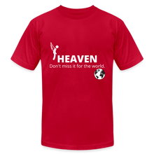 Load image into Gallery viewer, Heaven, Don&#39;t Miss It... Unisex Jersey T-Shirt by Bella + Canvas - red
