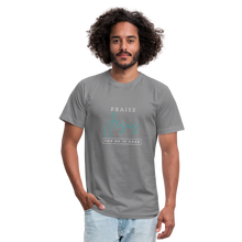 Load image into Gallery viewer, Praise Jesus (For He is Good) Unisex Jersey T-Shirt by Bella + Canvas - slate
