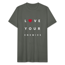 Load image into Gallery viewer, Love Your Enemies Unisex Jersey T-Shirt by Bella + Canvas - asphalt
