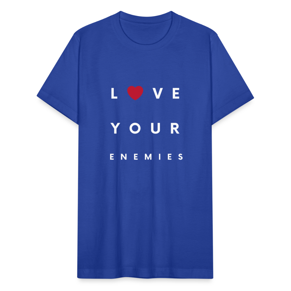 Love Your Enemies Unisex Jersey T-Shirt by Bella + Canvas - royal blue