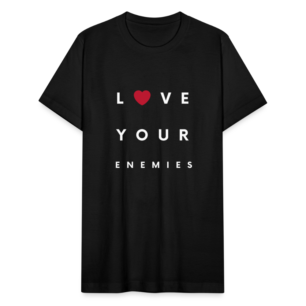 Love Your Enemies Unisex Jersey T-Shirt by Bella + Canvas - black