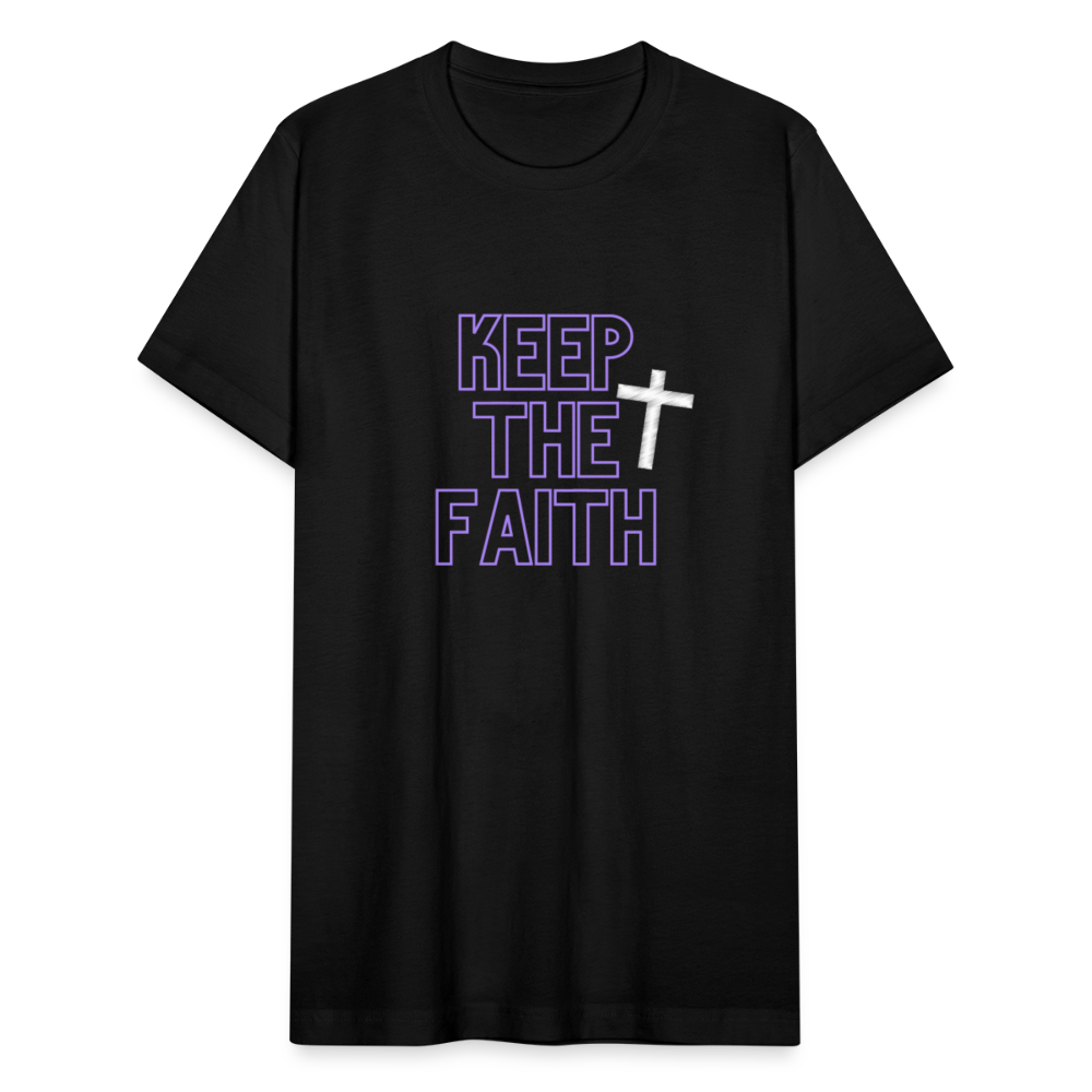 Keep The Faith Unisex Jersey T-Shirt by Bella + Canvas - black