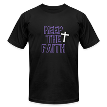 Load image into Gallery viewer, Keep The Faith Unisex Jersey T-Shirt by Bella + Canvas - black
