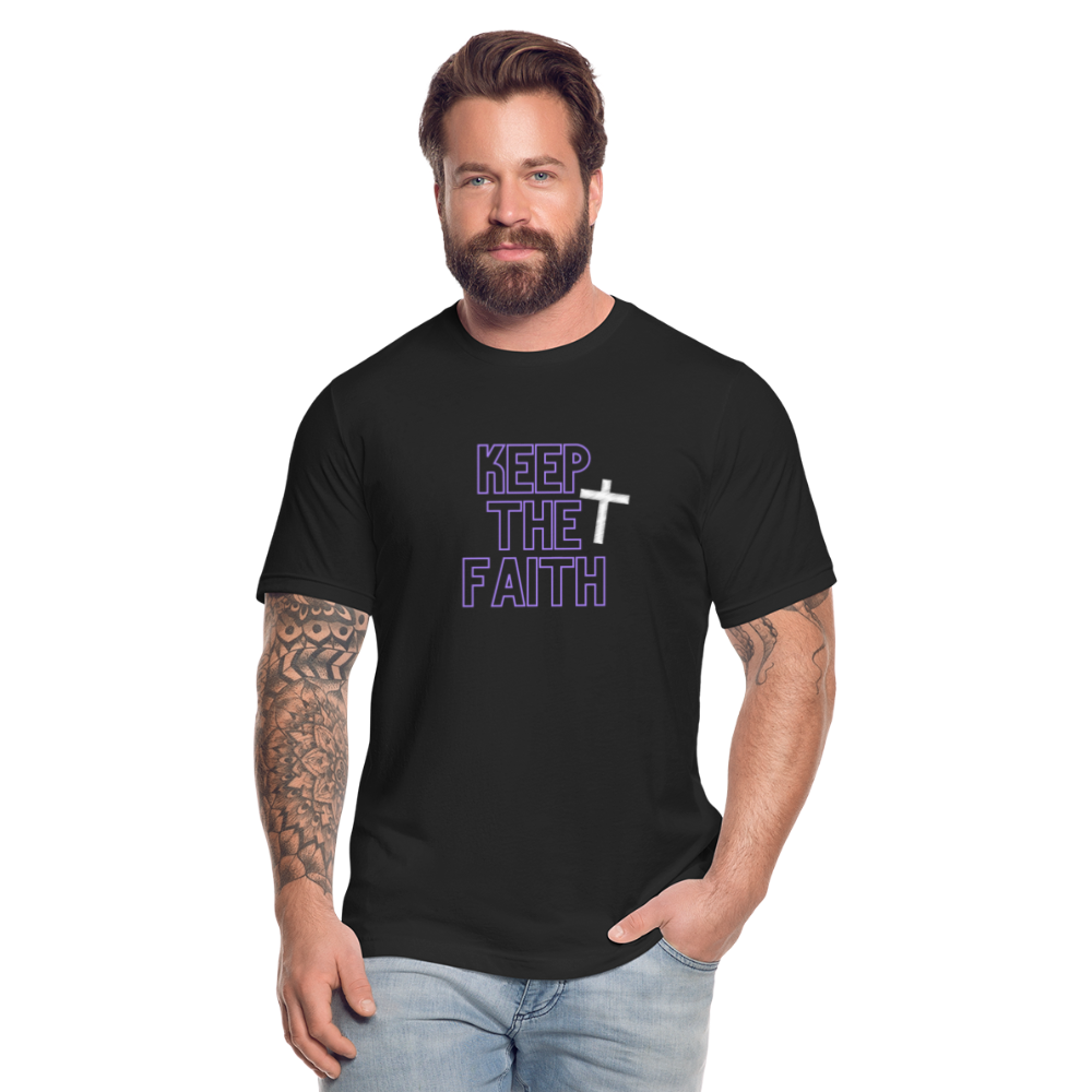 Keep The Faith Unisex Jersey T-Shirt by Bella + Canvas - black