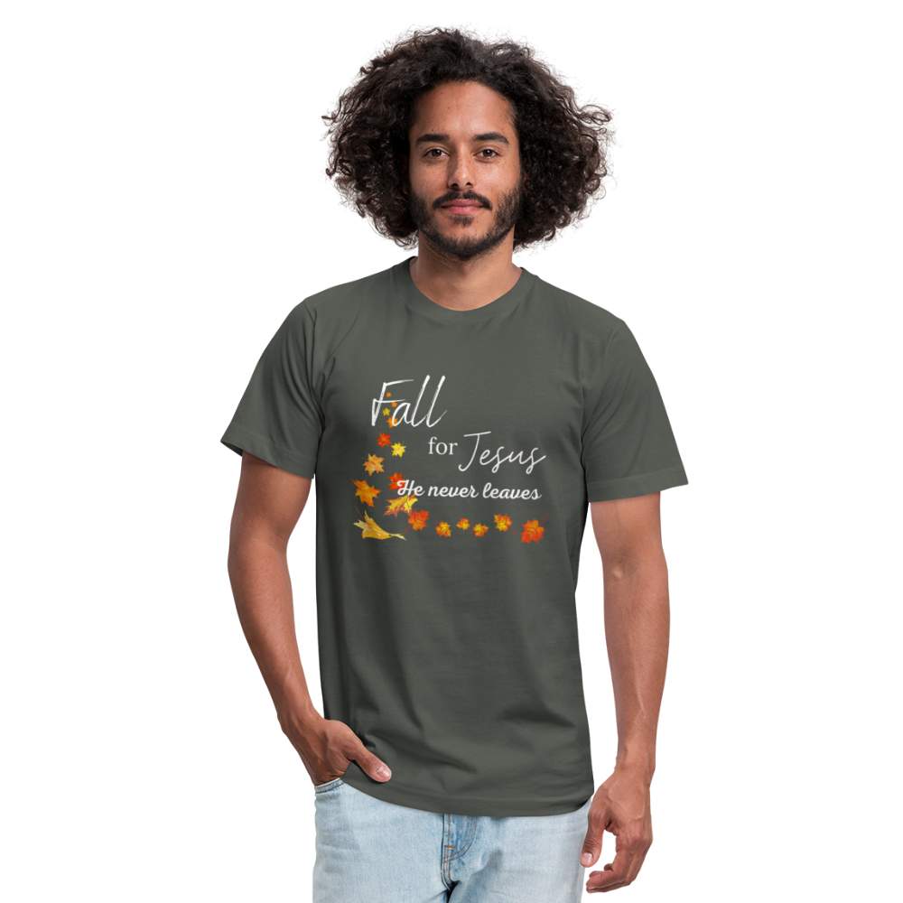 Fall For Jesus Unisex Jersey T-Shirt by Bella + Canvas - asphalt